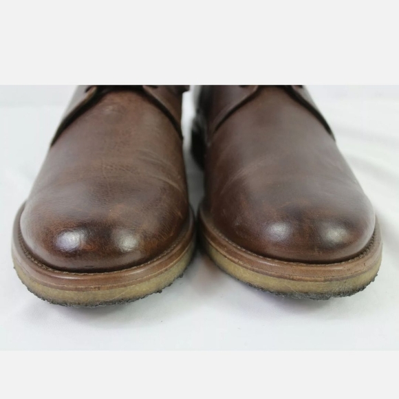 Allen Edmonds Southside Size 10 D Brown Plain Toe Blucher Dress Casual Tie Shoes - Picture 6 of 9